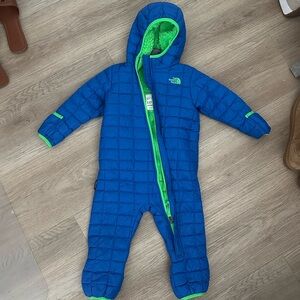 The North Face Kids Blue and Green Snowsuit